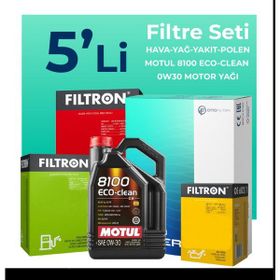 Filtron Ford Focus 1.5 Dizel Motul Motor Yağlı 2014-2017 5'li Filtre Bakım Seti