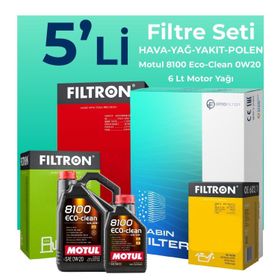 Filtron Ford Kuga 1.5 Dizel Manuel Motul Motor Yağlı 2019-2023 5'li Filtre Bakım Seti