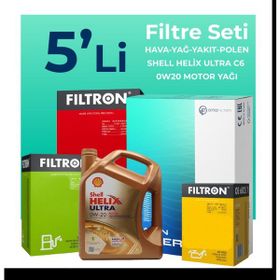Filtron Ford Kuga 1.5 Dizel Manuel Shell Motor Yağlı 2019-2023 5'li Filtre Bakım Seti