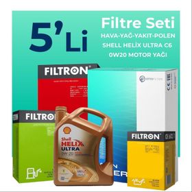 Filtron Ford Kuga 1.5 Dizel Manuel Shell Motor Yağlı 2019-2023 5'li Filtre Bakım Seti