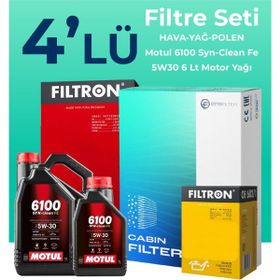 Filtron Ford Kuga 2.0 Dizel Motul Motor Yağlı 2008-2012 4'lü Filtre Bakım Seti