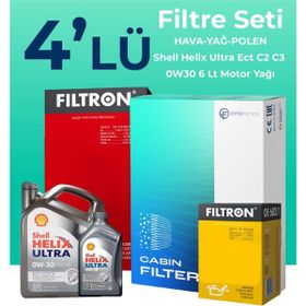 Filtron Ford Mondeo 2.0 Dizel Shell Motor Yağlı 2015-2018 4'lü Filtre Bakım Seti