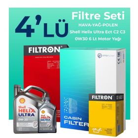 Filtron Ford Mondeo 2.0 Dizel Shell Motor Yağlı 2015-2018 4'lü Filtre Bakım Seti