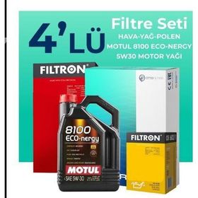 Filtron Hyundai Elantra 1.6 Benzin Motul Motor Yağlı 2015-2020 4'lü Filtre Bakım Seti