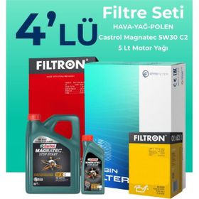 Filtron Hyundai Elantra 1.6 Dizel Castrol Motor Yağlı 2011-2015 4'lü Filtre Bakım Seti