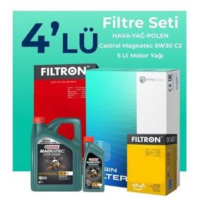Filtron Hyundai Elantra 1.6 Dizel Castrol Motor Yağlı 2015-2020 4'lü Filtre Bakım Seti