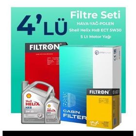 Filtron Hyundai Elantra 1.6 Dizel Shell Motor Yağlı 2015-2020 4'lü Filtre Bakım Seti