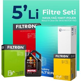 Filtron Isuzu D-Max 1.9 Motul Motor Yağlı 2017-2023 5'li Filtre Bakım Seti