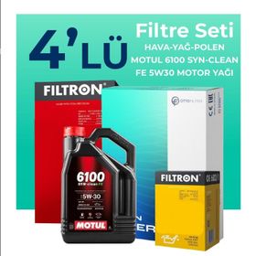 Filtron Isuzu D-Max 2.5 Motul Motor Yağlı 2012-2017 4'lü Filtre Bakım Seti