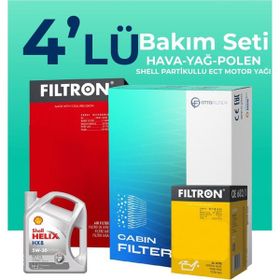 Filtron Isuzu D-Max 2.5 Shell Motor Yağlı 2012-2017 4'lü Filtre Bakım Seti