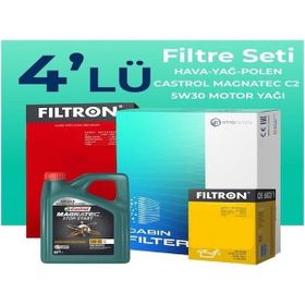 Filtron Land Rover Evoque 2.2 Dizel Castrol Motor Yağlı 2012-2014 4'lü Filtre Bakım Seti