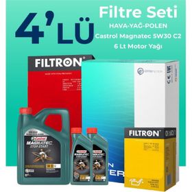 Filtron Land Rover Evoque 2.2 Dizel Castrol Motor Yağlı 2012-2014 4'lü Filtre Bakım Seti