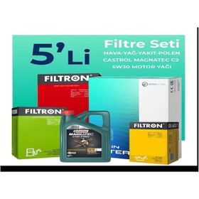 Filtron Land Rover Evoque 2.2 Dizel Castrol Motor Yağlı 2012-2014 5'li Filtre Bakım Seti