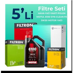 Filtron Mercedes Citan 1.5 Dizel Motul Motor Yağlı 2012-2020 5'li Filtre Bakım Seti