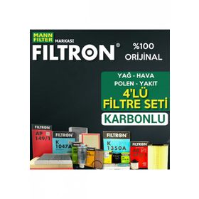 Filtron Mercedes CLA 180 CDI C117 2015-2018 4'lü Karbonlu Filtre Bakım Seti