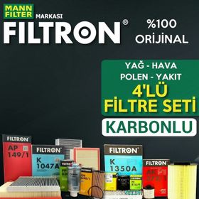 Filtron Mercedes CLA 180 CDI C117 2015-2018 4'lü Karbonlu Filtre Bakım Seti