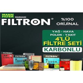 Filtron Mercedes CLA 180 CDI C117 2015-2018 4'lü Karbonlu Filtre Bakım Seti