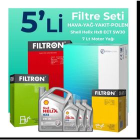 Filtron Mercedes X 250 Shell Motor Yağlı 2017-2020 5'li Filtre Bakım Seti