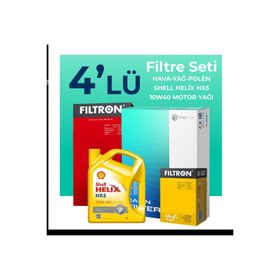 Filtron Nissan Almera 1.5 Shell Motor Yağlı 2001-2008 4'lü Filtre Bakım Seti