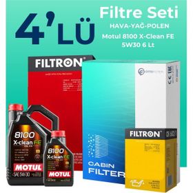 Filtron Nissan Qashqai 1.3 Benzin Motul Motor Yağlı 2019-2023 4'lü Filtre Bakım Seti