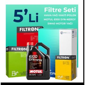 Filtron Nissan Qashqai 2.0 Dizel Motul Motor Yağlı 2007-2013 5'li Filtre Bakım Seti