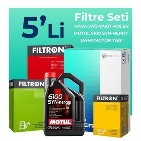 Filtron Nissan Qashqai 2.0 Dizel Motul Motor Yağlı 2007-2013 5'li Filtre Bakım Seti