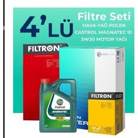 Filtron Opel Astra J 1.3 Dizel Castrol Motor Yağlı 2010-2015 4'lü Filtre Bakım Seti