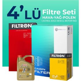 Filtron Opel Corsa 1.2 Castrol Motor Yağlı 1998-2006 4'lü Filtre Bakım Seti