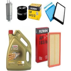 Filtron Opel Crossland 1.6 Dizel Castrol Motor Yağlı 2017-2022 5'li Filtre Bakım Seti