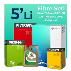 Filtron Opel Insignia 1.5 Dizel Castrol Motor Yağlı 2018-2023 5'li Filtre Bakım Seti