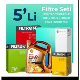 Filtron Opel Insignia 1.5 Dizel Shell Motor Yağlı 2018-2023 5'li Filtre Bakım Seti