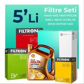 Filtron Opel Insignia 1.5 Dizel Shell Motor Yağlı 2018-2023 5'li Filtre Bakım Seti