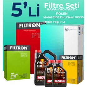 Filtron Peugeot Boxer 2.0 Bluehdi Motul Motor Yağlı 2015-2020 5'li Filtre Bakım Seti