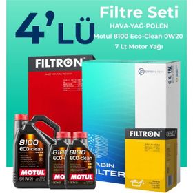 Filtron Range Rover Sport 2.0 Benzinli Motul Motor Yağlı 2017-2023 4'lü Filtre Bakım Seti