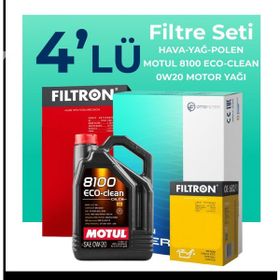Filtron Range Rover Vogue 2.0 Benzin Motul Motor Yağlı 2018-2021 4'lü Filtre Bakım Seti