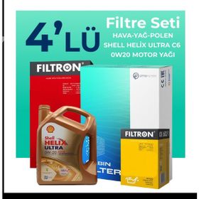 Filtron Range Rover Vogue 2.0 Benzin Shell Motor Yağlı 2018-2021 4'lü Filtre Bakım Seti