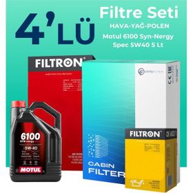 Filtron Renault Captur 1.2 TCE Motul Motor Yağlı 2013-2019 4'lü Filtre Bakım Seti