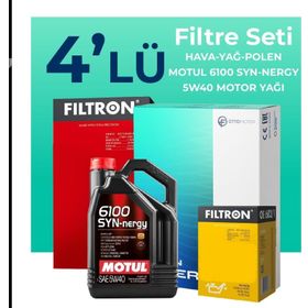 Filtron Renault Clio 0.9 TCE Motul Motor Yağlı 2014-2021 4'lü Filtre Bakım Seti