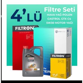Filtron Renault Taliant 1.0 SCE Castrol Motor Yağlı 2021-2024 4'lü Filtre Bakım Seti