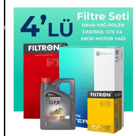 Filtron Renault Taliant 1.0 TCE Castrol Motor Yağlı 2021-2024 4'lü Filtre Bakım Seti