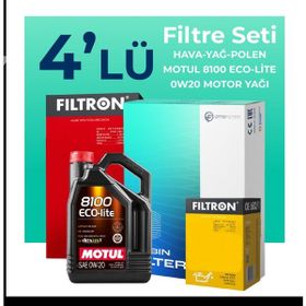 Filtron Skoda Octavia 1.0 TSI Motul Motor Yağlı 2016-2020 4'lü Filtre Bakım Seti