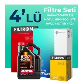 Filtron Suzuki Splash 1.2 Motul Motor Yağlı 2010-2013 4'lü Filtre Bakım Seti