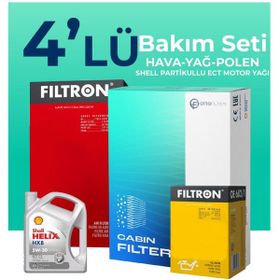 Filtron Volvo S40 1.6 Dizel Shell Motor Yağlı 2005-2008 4'lü Filtre Bakım Seti