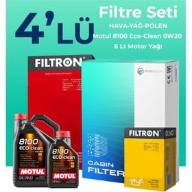 Filtron Volvo V40 1.5 Benzin Motul Motor Yağlı 2015-2019 4'lü Filtre Bakım Seti