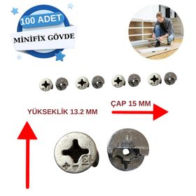 Fimax 15 mm 13.2 mm 100 Adet Minifiks Gövde