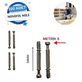 Fimax 6x9.5x34 100 Adet Minifiks Mili