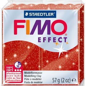 Fimo Glitter Red Effect 57 gr Polimer Kil