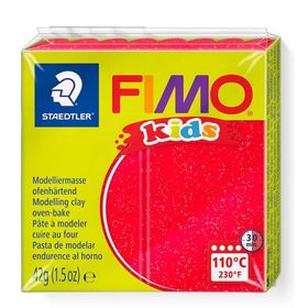 Fimo Glitter Red Kids 42 gr Polimer Kil