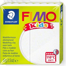 Fimo Kids 42 gr Yaldızlı Beyaz Modelleme Kili
