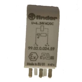 Finder 99.02.0.024.59 Yeşil Led 6 24V AC DC Modül